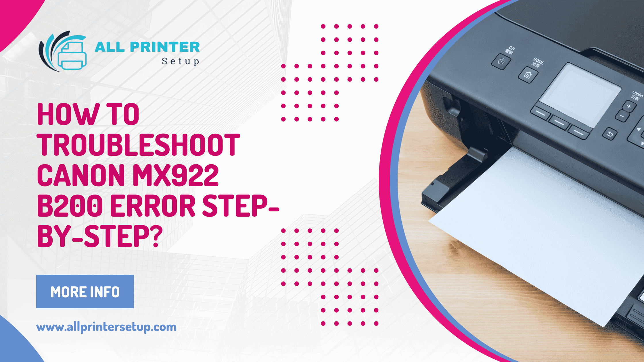 Canon MX922 B200 Error